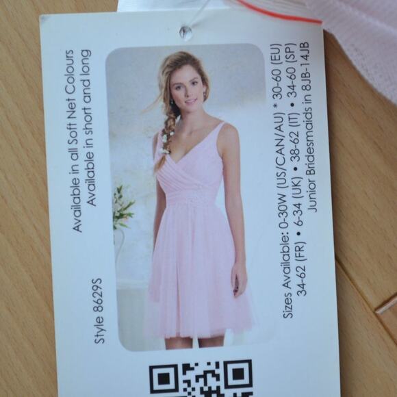 NWT Alfred Angelo Ballerina Bridesmaids Formal Dress Size 10 - Picture 4 of 7